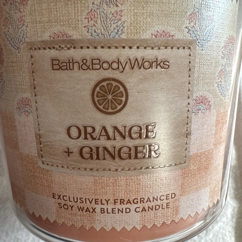 Bath & Body Works Orange + Ginger 3 Wick Candle 14.5 OZ *New Hard To Find